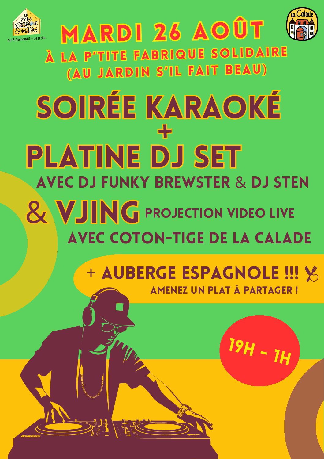 Platine DJ Set, VJing, Karaoké et Repas à Partager