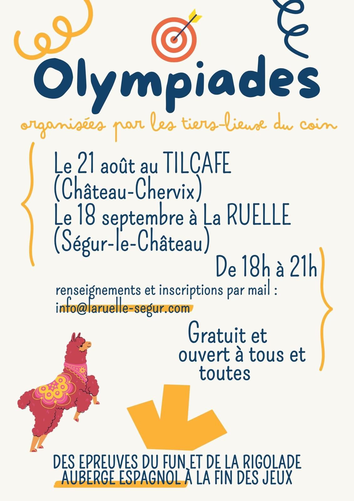 Olympiades des Tiers-Lieux à la Ruelle (Ségur-Le-Chateau)