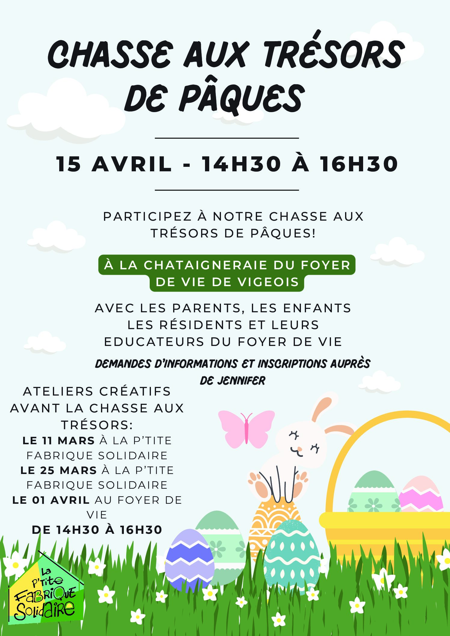 Chasse aux Trésors de Pâques avec Parents, Enfants et Résidents du Foyer de Vie de Vigeois